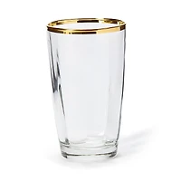 Vietri Optical Gold Highball Glass