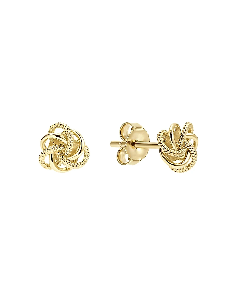 Lagos 18K Yellow Gold Love Knot Stud Earrings