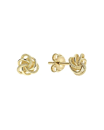 Lagos 18K Yellow Gold Love Knot Stud Earrings