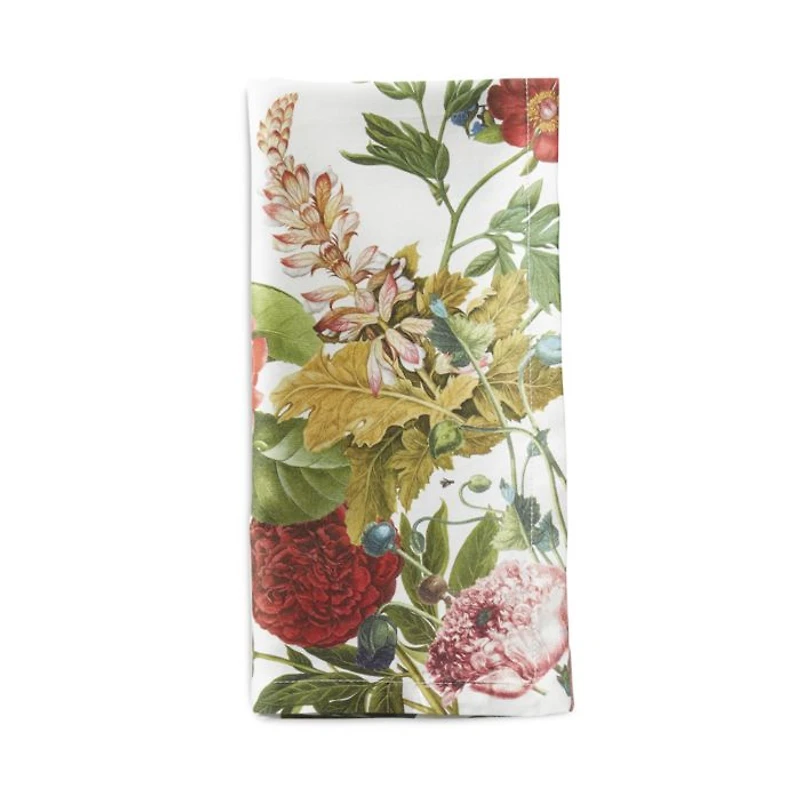 Field of Flowers White Napkin