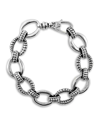 Lagos Oval Link Sterling Silver Bracelet