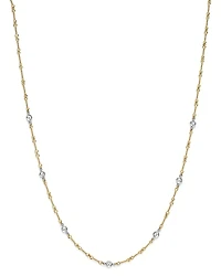 Roberto Coin 18K Yellow Gold Diamond Station Necklace