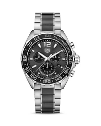 Formula 1 Quartz Men's Gray Steel & Black Ceramic Chronograph, 43mm