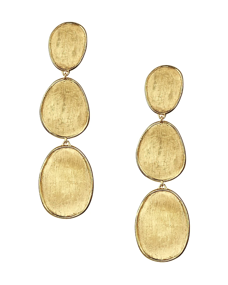 Marco Bicego 18K Yellow Gold Lunaria Three Tiered Drop Earrings
