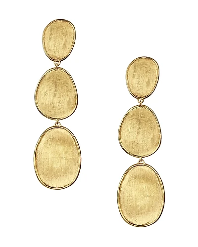 Marco Bicego 18K Yellow Gold Lunaria Three Tiered Drop Earrings