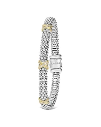 18K Gold & Sterling Silver Embrace Diamond Rope Bracelet, 6mm
