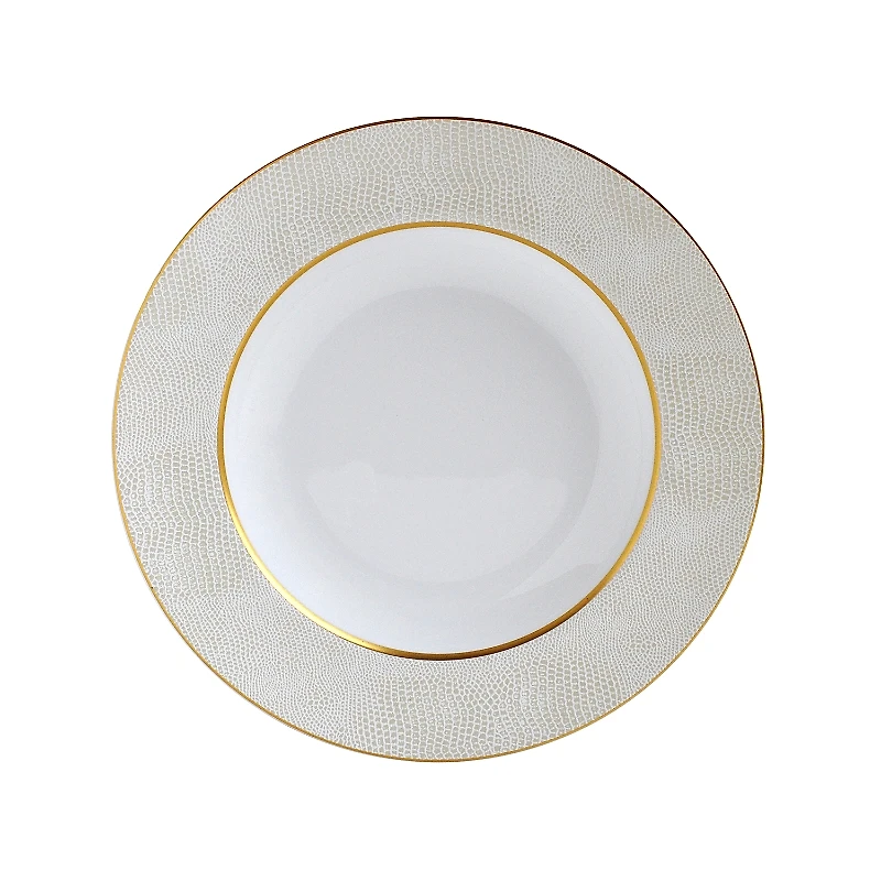 Bernardaud Sauvage White Rim Soup Bowl