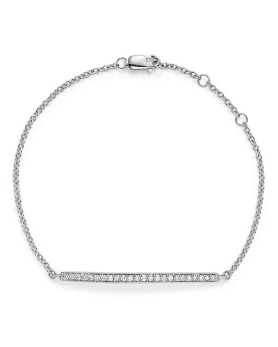 Diamond Bar Bracelet in 14K White Gold, .25 tcw - Exclusive