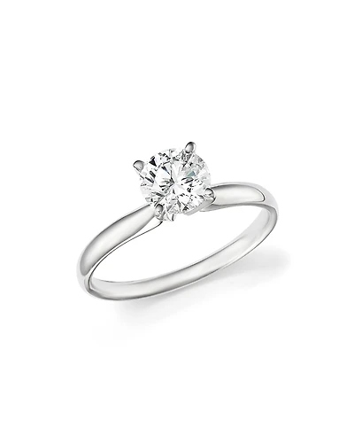 Certified Diamond Round Brilliant Cut Solitaire Ring