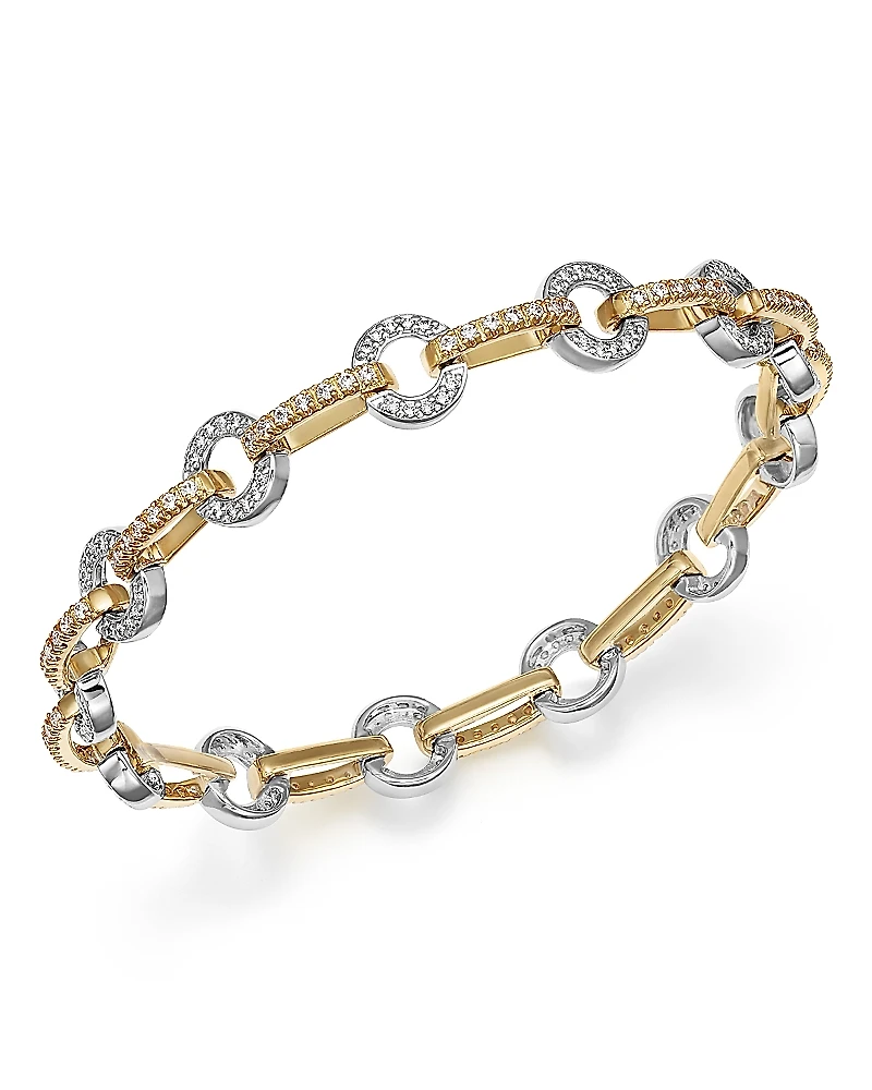 Diamond Circle Link Bracelet