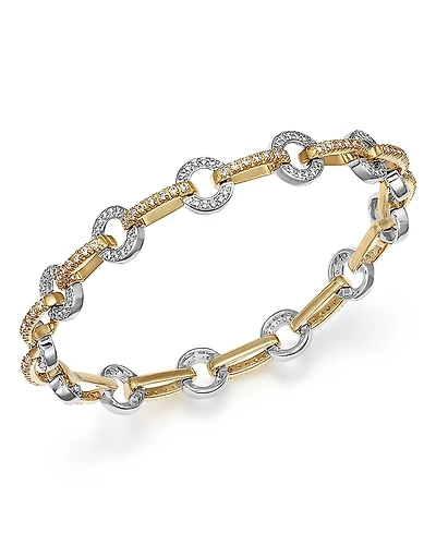 Diamond Circle Link Bracelet