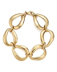 14K Yellow Gold Pear Shape Link Bracelet