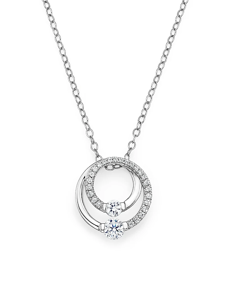 Diamond Circle Pendant Necklace