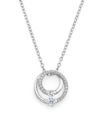 Diamond Circle Pendant Necklace