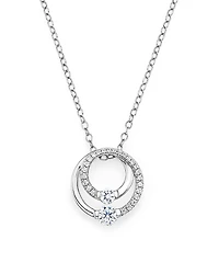 Diamond Circle Pendant Necklace
