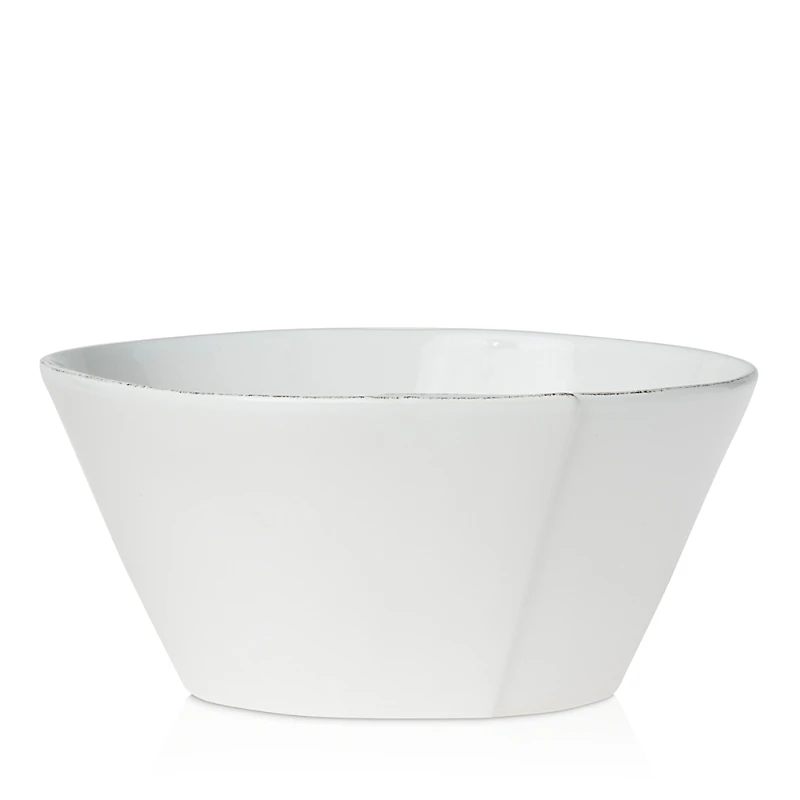 Vietri Lastra White Large Stacking Serving Bowl