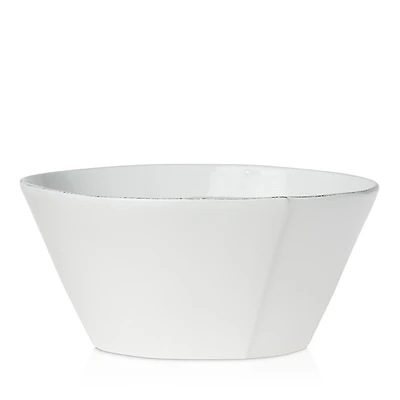Vietri Lastra White Large Stacking Serving Bowl