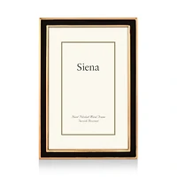 Wide Enamel with Gold Frame, 4" x 6"