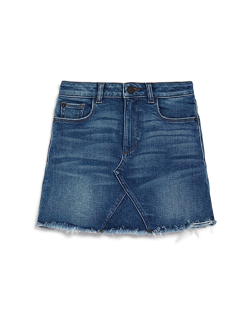 DL1961 Girls' Frayed Denim Skirt - Big Kid