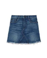 DL1961 Girls' Frayed Denim Skirt - Big Kid