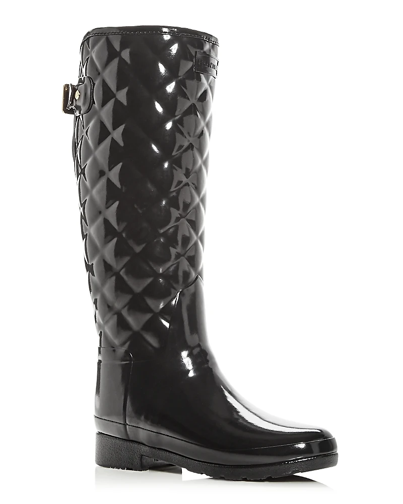 Hunter Women's Refined Gloss Quilted Rain Boots