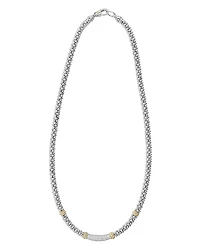 18K Gold & Sterling Silver Diamond Lux Collar Necklace, 18"