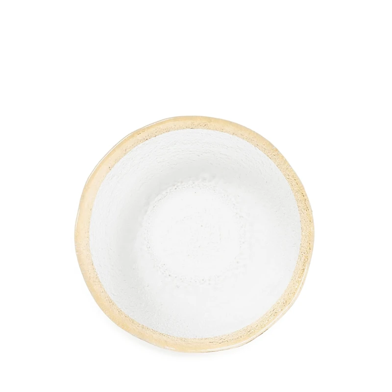 Vietri Rufolo Glass Gold Organic Small Bowl