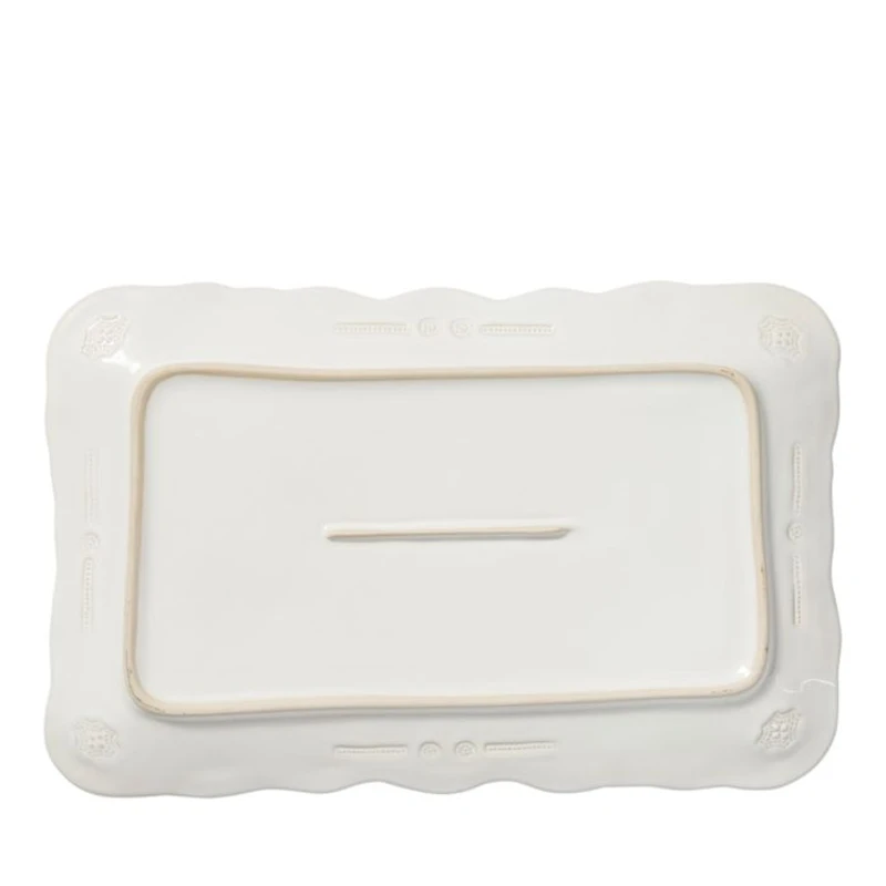 Incanto Stone White Lace Small Rectangular Platter