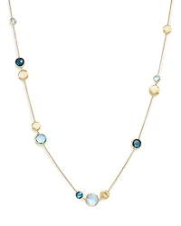Marco Bicego 18K Yellow Gold Jaipur Mixed Blue Topaz Collar Necklace, 16 - Exclusive