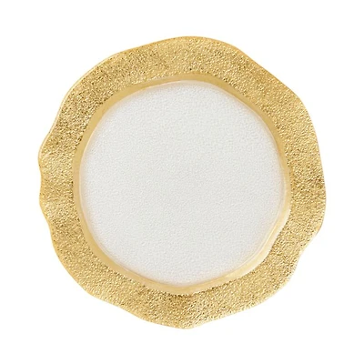 Rufolo Glass Gold Organic Salad Plate
