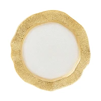 Vietri Rufolo Glass Gold Organic Salad Plate