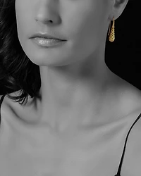Caviar Gold Collection 18K Gold Drop Earrings