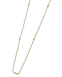 Caviar Gold Collection 18K Gold Beaded Station Necklace, 16"