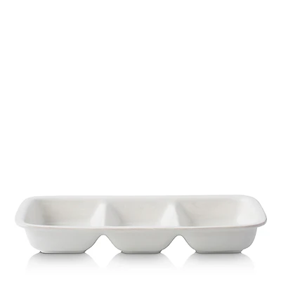 Juliska Puro Whitewash Divided Serving Dish