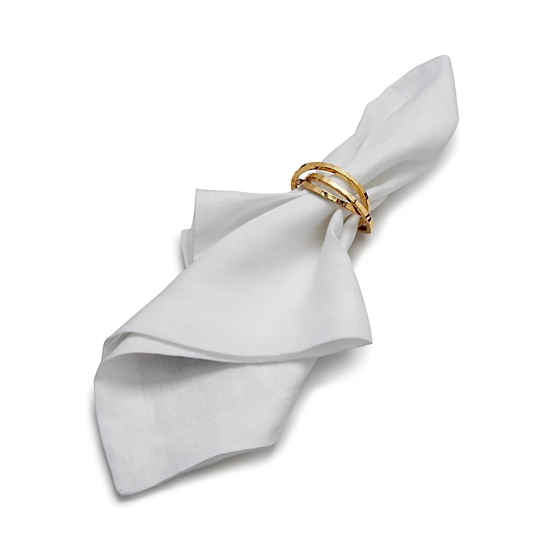 Aman Imports Hammered-Brass Bangles Napkin Ring - Exclusive