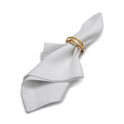 Aman Imports Hammered-Brass Bangles Napkin Ring - Exclusive