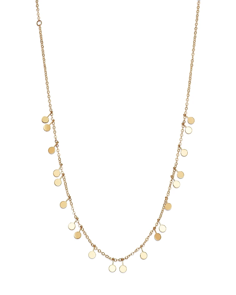 Moon & Meadow Dangling Disc Front Necklace