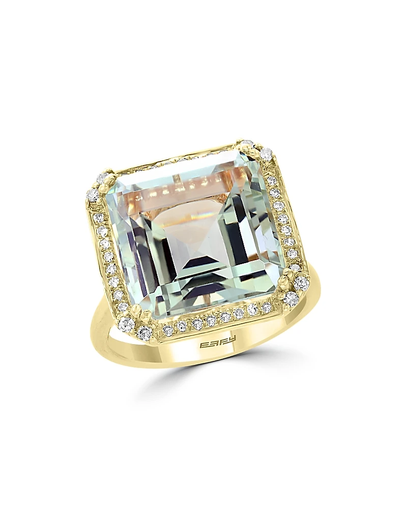 Bloomingdale's Fine Collection Prasiolite & Diamond Statement Ring