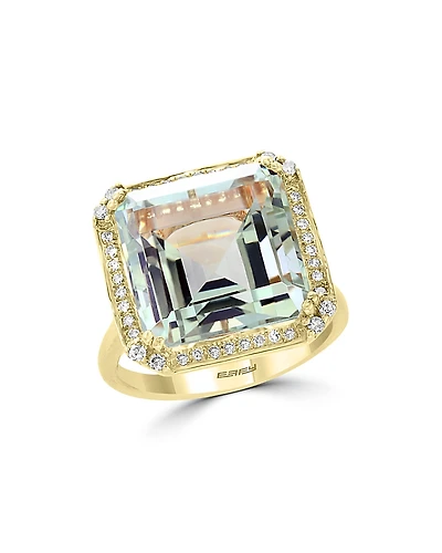 Bloomingdale's Fine Collection Prasiolite & Diamond Statement Ring