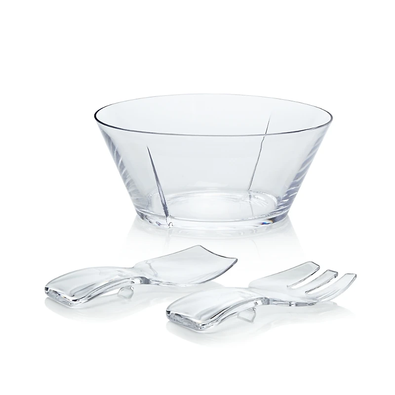 Mario Luca Giusti Acrylic Salad Bowl with Servers