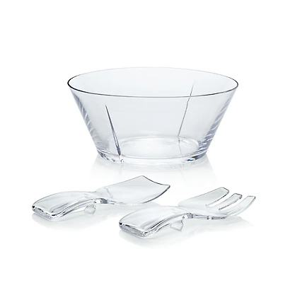 Mario Luca Giusti Acrylic Salad Bowl with Servers