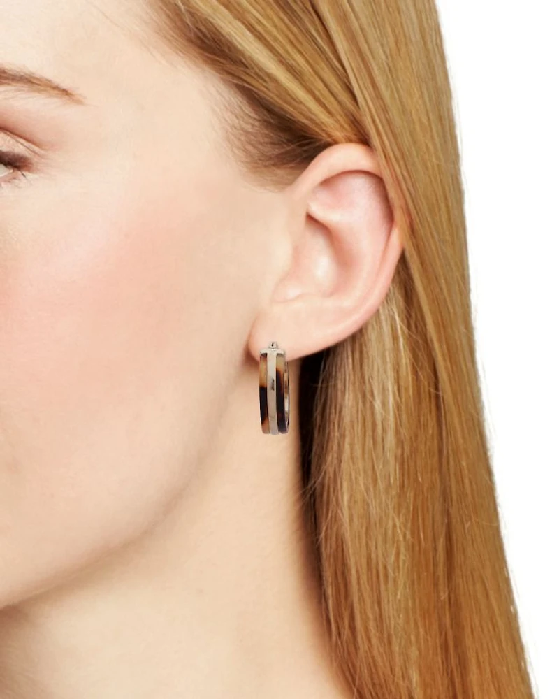 Tortoise Hoop Earrings