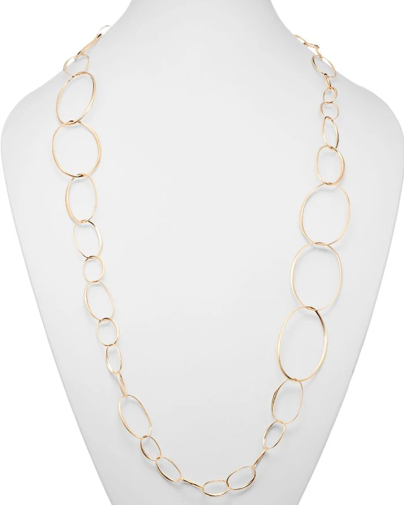 18K Rose Gold Link Necklace, 43"