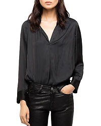 Zadig & Voltaire Tink Satin Tunic Top