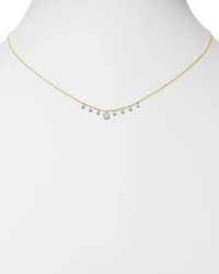 14K Yellow & White Gold Diamond Multi Disc Pendant Necklace, 18"