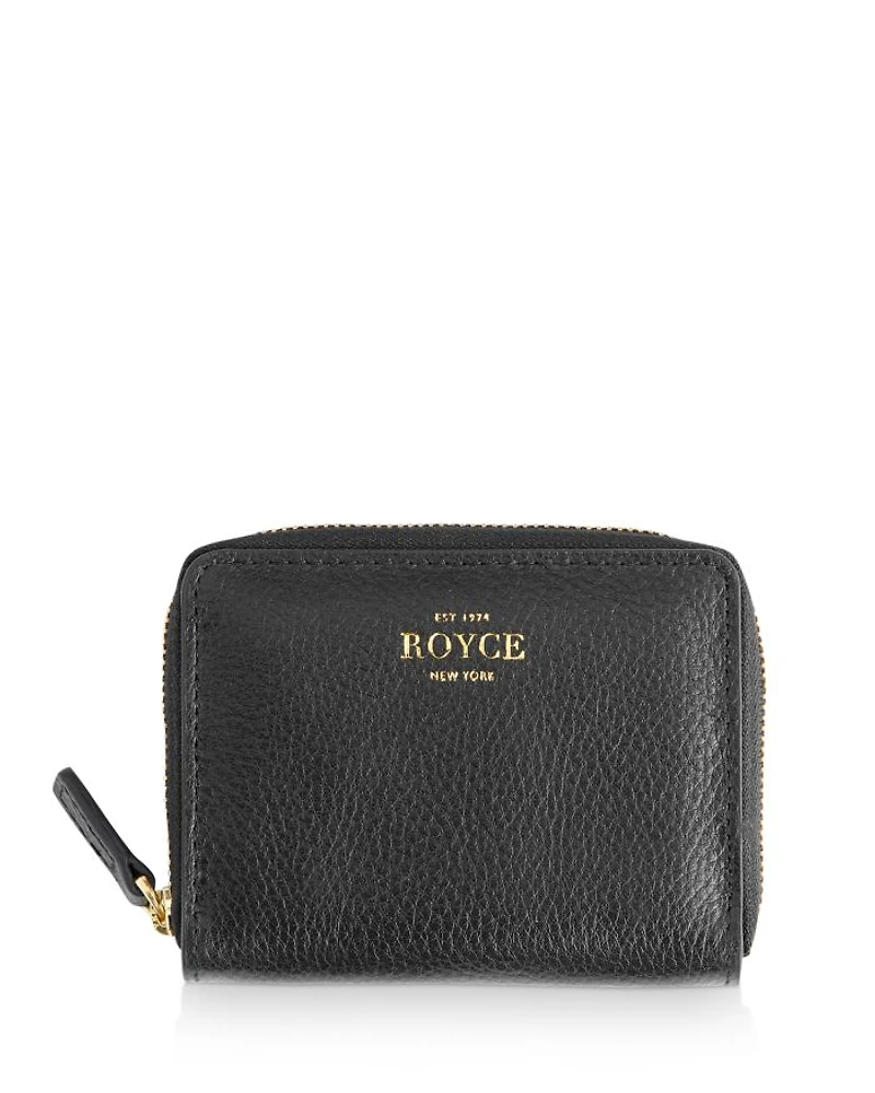 Leather Zip-Around Card Case