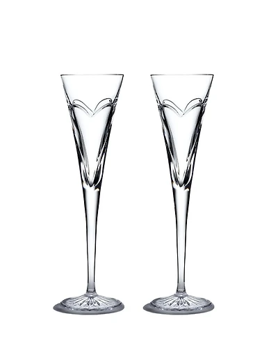 Wishes "Love & Romance" Toasting Flutes, Set of 2
