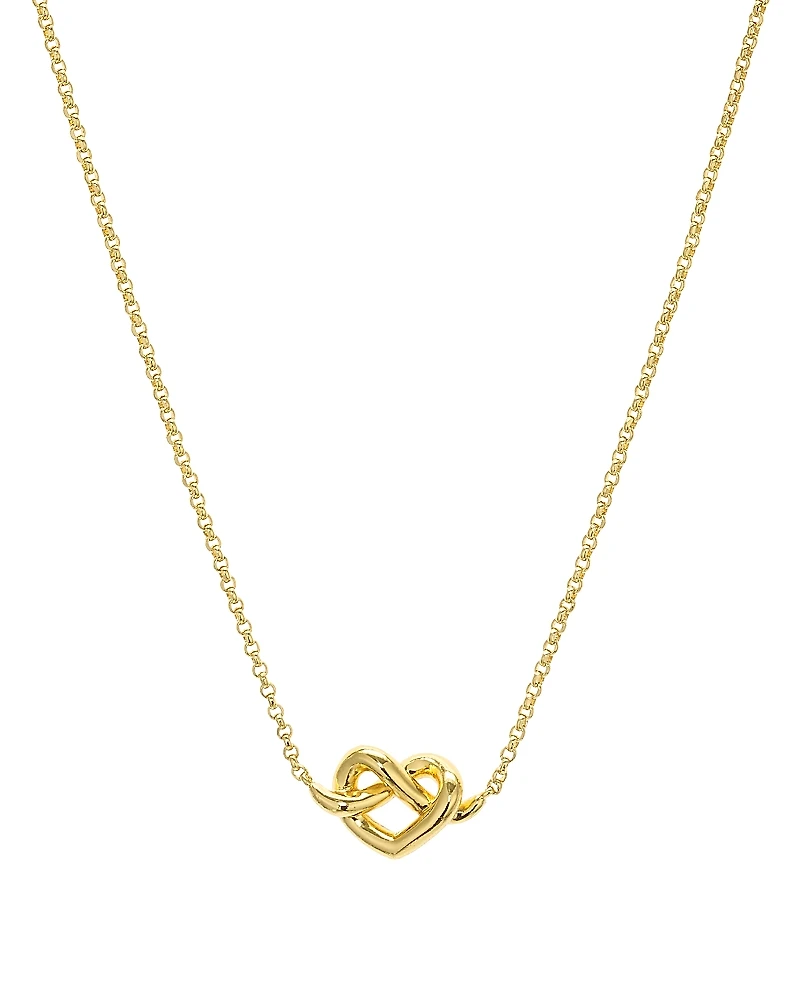 kate spade new york Loves Me Knot Mini Pendant Necklace, 16