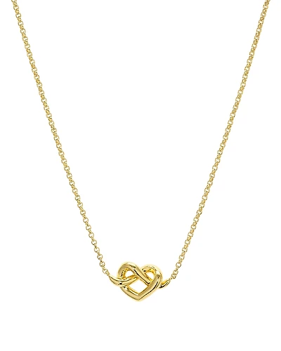 kate spade new york Loves Me Knot Mini Pendant Necklace, 16