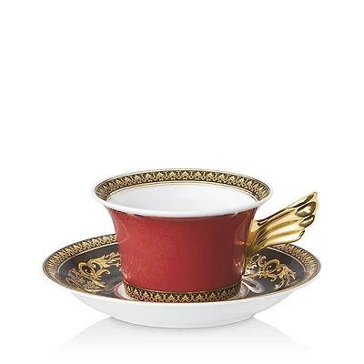 Rosenthal Versace Medusa Red Teacup & Saucer